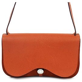 Bolsa Colorado PM em Tecido Vache Liege Marrom Hermès Marrom
