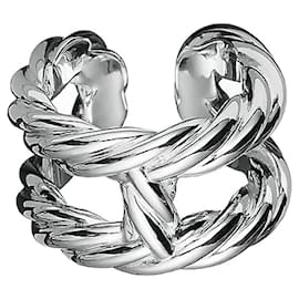 Hermès Anello Parade Intrecciato Argento