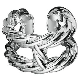 Hermès Gedrehter Parade-Ring Silber