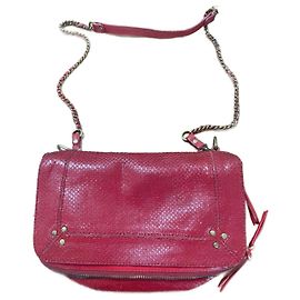 Jerome Dreyfuss Bobi S Red Viper Leather Handbag Red