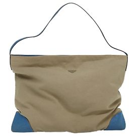 Sac à épaule PRADA en toile beige Auth ac3161 Beige