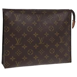 Louis Vuitton-LOUIS VUITTON Monogram Poche Toilette 26 Pouch M47542 LV Auth 80592-Monogram