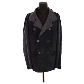 Lanvin Blue suede jacket Blue