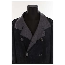 Lanvin-Blue suede jacket-Blue