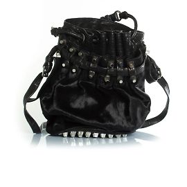 Borsa a secchiello Diego in pelle di pony di Alexander Wang Nero