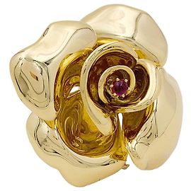 Fred Gold or yellow brooch, ruby. Other