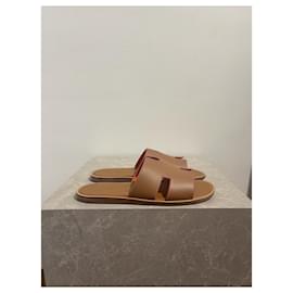 Hermès-Sandales HERMES T.EU 43 Cuir-Camel