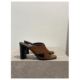 Saint Laurent-SAINT LAURENT Sandals T.EU 38 Suede-Camel