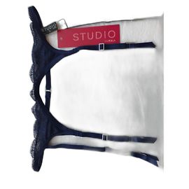 Navy blue garter belt 40 FR La Perla Navy blue