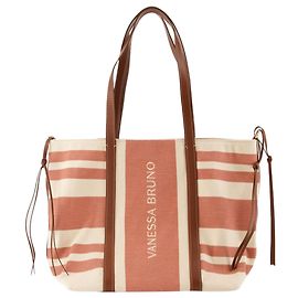 Bolsa Shopper Gm - Vanessa Bruno - Algodão - Marrom Marrom