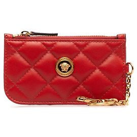Versace Medusa Leather Card Case Red