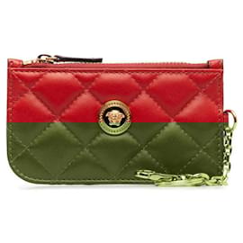Versace-Versace Medusa Leather Card Case-Red