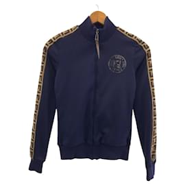 Fendi-Fendi Polyester Track Jacket Navy Brown-Other