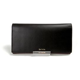 Paul Smith Leather Long Wallet Black