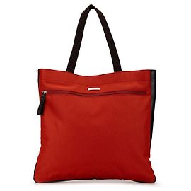 Borsa tote in nylon e pelle con logo Salvatore Ferragamo Rosso
