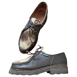Paraboot Stringate Beige Marrone scuro