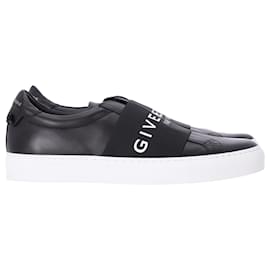 Givenchy-Givenchy Stretch Band Urban Street Slip On in Black Leather-Black