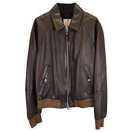 Tom Ford Bomber Jacket in Brown Leather Brown Red