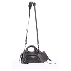 Balenciaga-Balenciaga Mini Neo Classic City in Grey Calfskin Leather-Grey