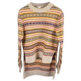 Stella Mc Cartney Langarm-Pullover aus mehrfarbiger Wolle mit Fair Isle-Muster von Stella McCartney Mehrfarben