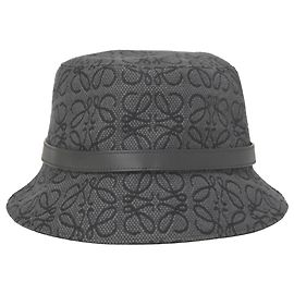 Sombrero reversible Loewe 59 Anagram en algodón gris Gris