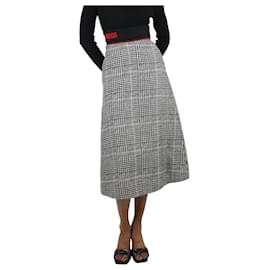Fendi-Grey Glenn checkered maxi skirt - size UK 4-Grey