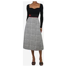 Fendi-Grey Glenn checkered maxi skirt - size UK 4-Grey