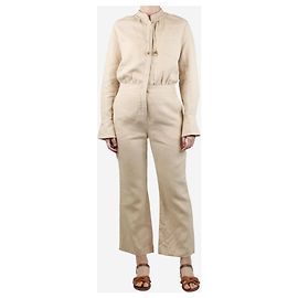 Altuzarra Mono de lino neutro - talla UK 12 Otro