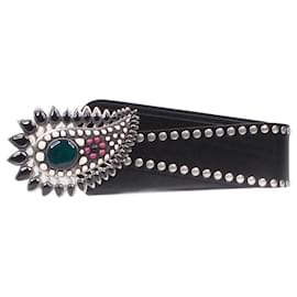 Isabel Marant Cinto de couro com studs pretos Preto