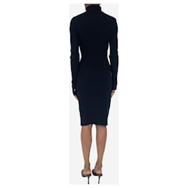 Fendi-Robe en cachemire noir à côtes - taille UK 6-Noir