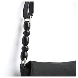 Dior-Christian Dior 2000s John Galliano Malice Mini Sac Black Satin XS Shoulder Bag-Black