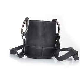 Autre Marque Bonsai Leder Eimer Tasche von Simon Miller Schwarz Grau