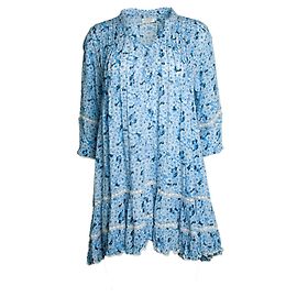 Autre Marque Dimanche à Saint-Tropez, Robe fleurie en bleu Bleu