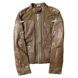 Dirk Bikkenbergs-Dirk Bikkembergs Early 00s Bondage Zipped Brown Jacket.-Brown