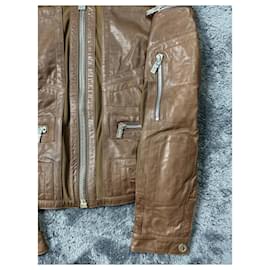 Dirk Bikkenbergs-Dirk Bikkembergs Early 00s Bondage Zipped Brown Jacket.-Brown