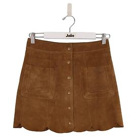 Zadig & Voltaire Mini saia de couro Marrom