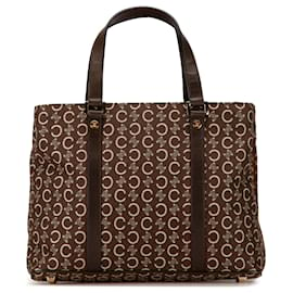 Céline-Sac à main en toile Celine C Carriage marron-Marron