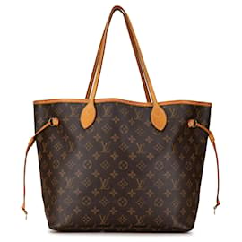 Louis Vuitton-Sac tote Neverfull MM Monogram Louis Vuitton marron-Marron