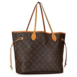 Louis Vuitton-Sac tote Neverfull MM Monogram Louis Vuitton marron-Marron