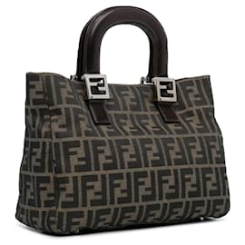 Fendi-Sac à main Twins en toile Zucca petite taille Fendi marron-Marron