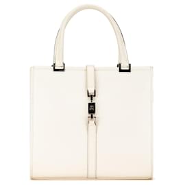 Gucci-Sac à main Jackie en cuir blanc Gucci-Blanc