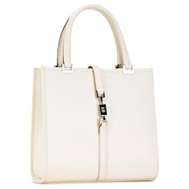 Gucci-Sac à main Jackie en cuir blanc Gucci-Blanc