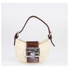 Fendi-Sac Croissant Mini Zucca Beige Clair Fendi-Beige