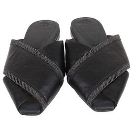 BRUNELLO CUCINELLI Flats T.EU  Leather Black