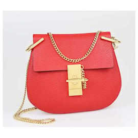 Chloé-Sac à bandoulière en chaîne Drew Small Red de Chloe-Rouge