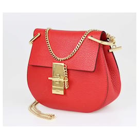 Chloé-Sac à bandoulière en chaîne Drew Small Red de Chloe-Rouge