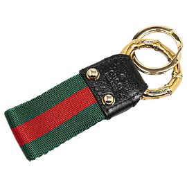 Llave de web de bambú Gucci verde Verde
