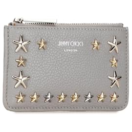 Jimmy Choo-Porte-monnaie et porte-clés Nancy à étoiles en gris Jimmy Choo-Autre