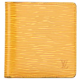 Louis Vuitton-Portefeuille Marco Epi Jaune Louis Vuitton-Jaune