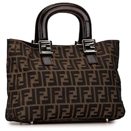 Fendi-Sac Twins en toile Zucca petit modèle marron Fendi-Marron